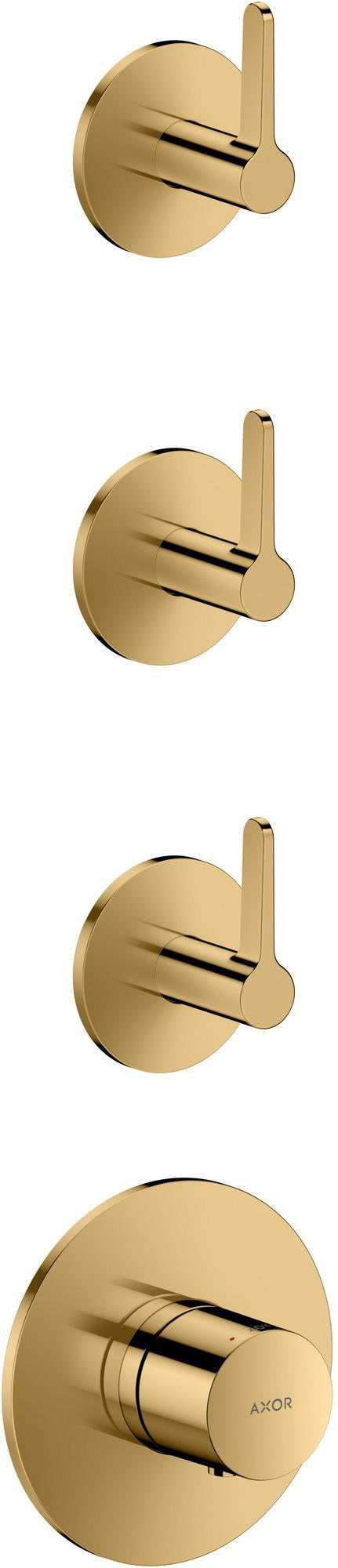 AXOR One Thermostatmodul Unterputz für 3 Verbraucher mit Hebelgriff Chrom – Hansgrohe