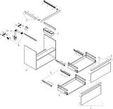 Hansgrohe Xelu Q Waschtischunterschrank 480 mm weiß hochglanz mit 2 Schubkästen und SoftClose