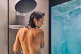 HANSGROHE HG Handbrause Rainfinity 130 3jet Chrom – 3 Strahlarten, QuickClean, Select-Taste