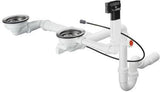 Hansgrohe Select Automatische Ab- und Überlaufgarnitur für Doppelbecken Granit D17-12, Chrom