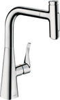 HANSGROHE HG Spültischmischer 240 Select 2jet Ausziehbrause M7110-H240 chrom – ComfortZone & Select-Knopf