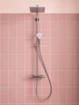 HANSGROHE Showerpipe CROMETTA E 240 Chrom mit Thermostat Ecostat 1001 CL – Duschsystem