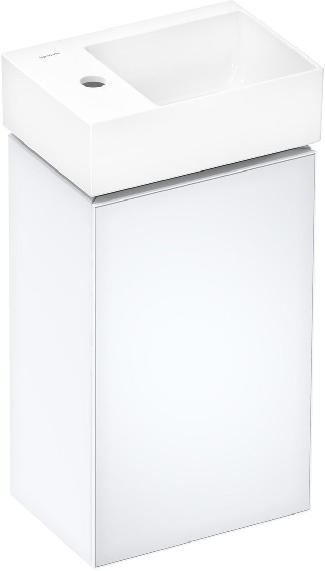HANSGROHE Xevolos E Handwaschbecken 360x250mm weiß mit Hahnloch links, SmartClean