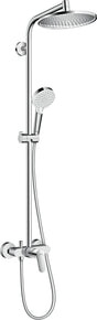 HANSGROHE Showerpipe CROMETTA S 240 chrom mit Einhebelmischer – Duschsystem mit 240 mm Kopfbrause