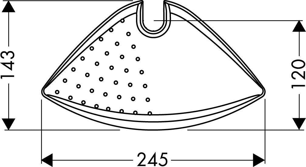 HANSGROHE Seifenschale Cassetta B 28686000 für Unica B Brausestange – Montage an Brausestange