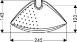 HANSGROHE Seifenschale Cassetta B 28686000 für Unica B Brausestange – Montage an Brausestange