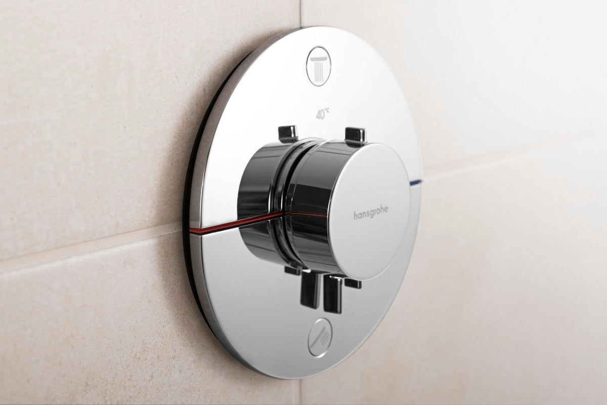 HANSGROHE ShowerSelect Comfort S Thermostat Fertigmontageset Unterputz Chrom für 2 Verbraucher