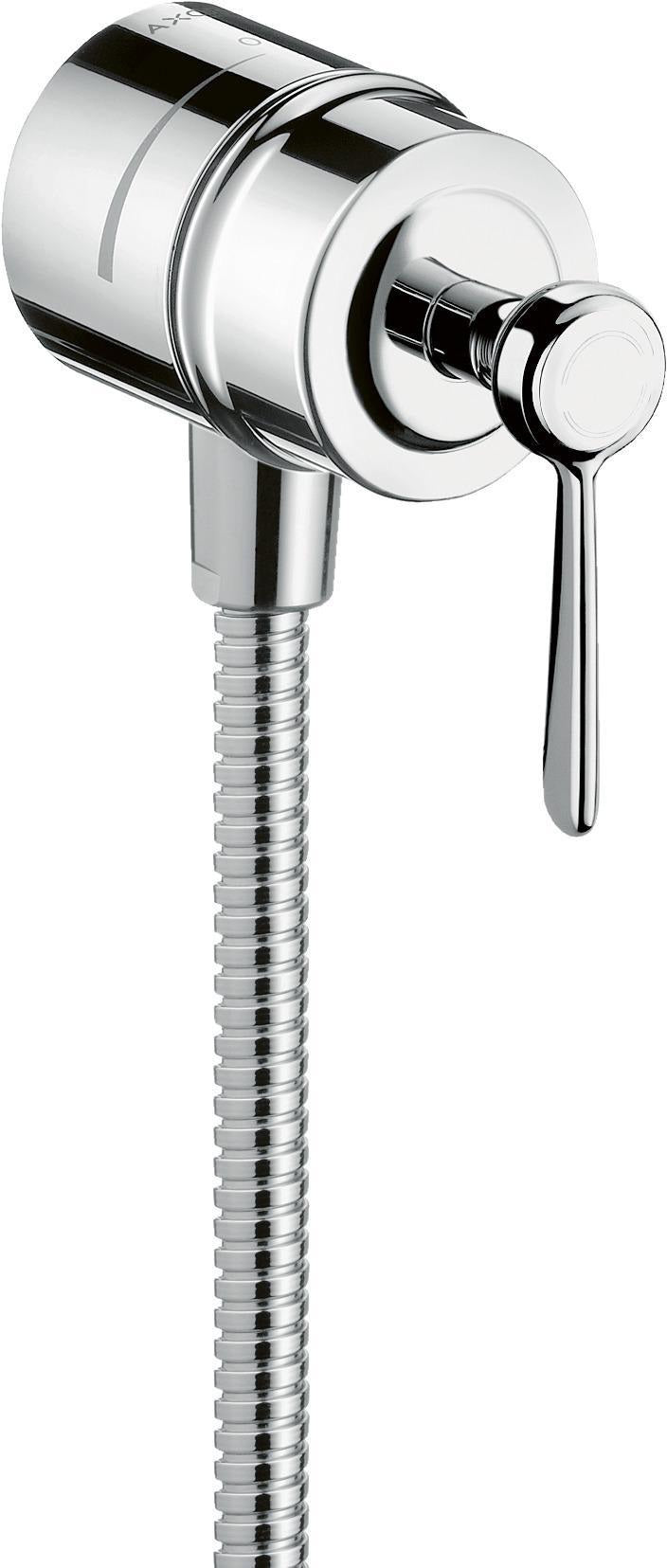 AXOR Montreux FIXFIT STOP DN 15 Schlauchanschluss mit Absperrventil und Hebelgriff, Chrom