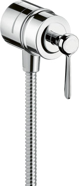 AXOR Montreux FIXFIT STOP DN 15 Schlauchanschluss mit Absperrventil und Hebelgriff, Chrom