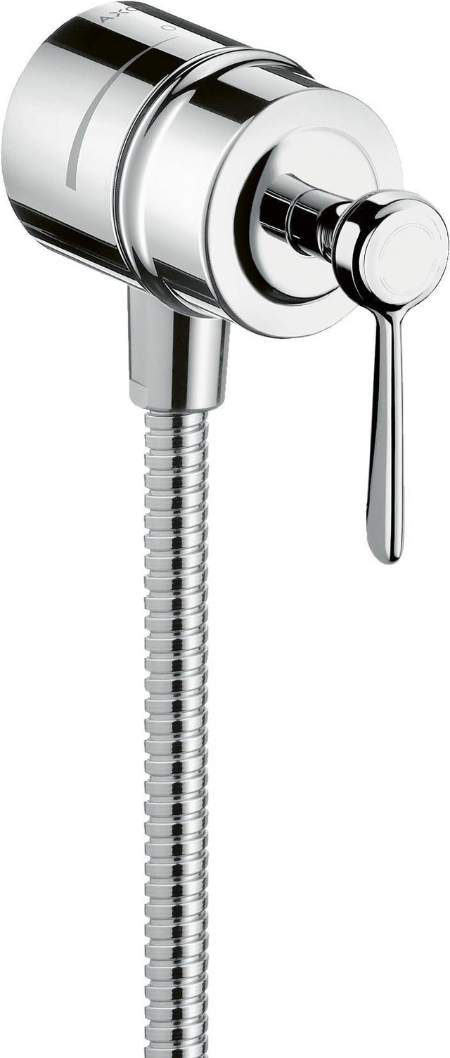 AXOR Montreux FIXFIT STOP DN 15 Schlauchanschluss mit Absperrventil und Hebelgriff, Chrom