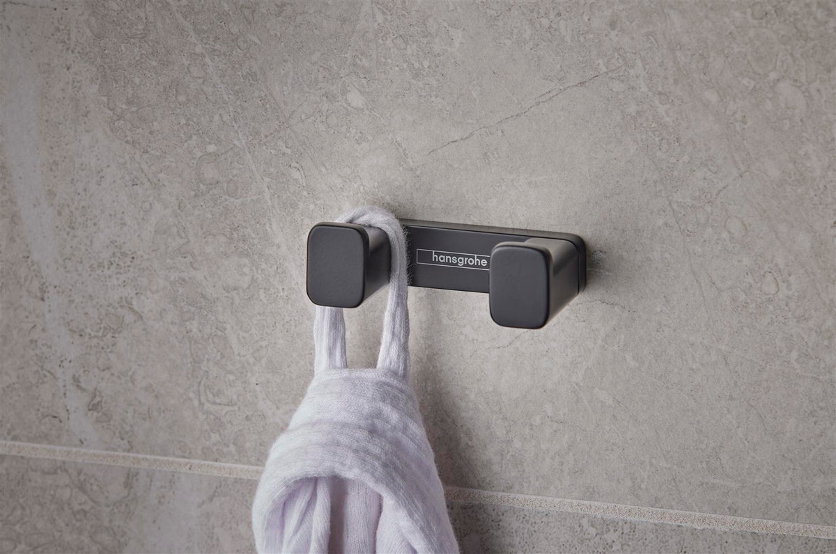 Hansgrohe AddStoris Doppelhaken Chrom – Wandmontage, verdeckte Befestigung, Metall