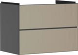 Hansgrohe Xevolos E Waschtischunterschrank 780 mm Eiche Dunkel Mattweiß mit PushOpen und SoftClose