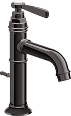 keine Angabe / polished black chrome / Pop-up-Ventil mit vertikalem Hebel