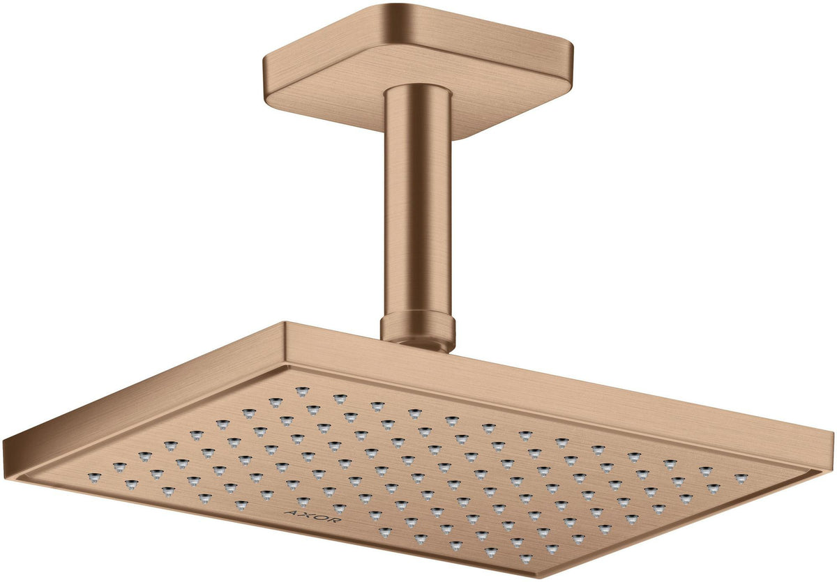 AXOR Kopfbrause 245 x 185 mm 1 Jet EcoSmart Chrom – Rain-Duschkopf für Wand- und Deckenmontage