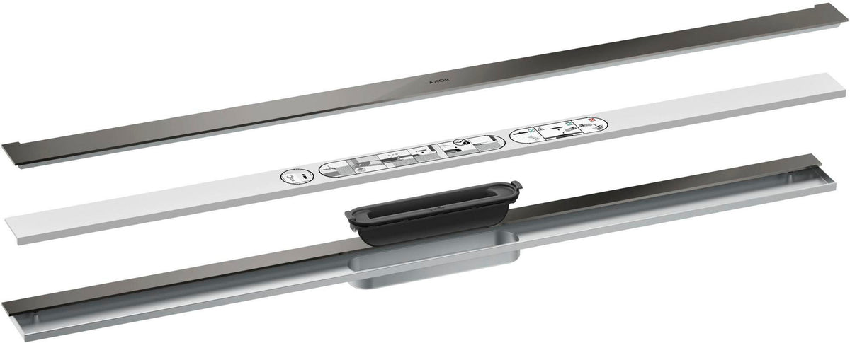 AXOR Drain Duschrinne 1000 mm Fertigset zur Wandmontage, chrom – Hansgrohe