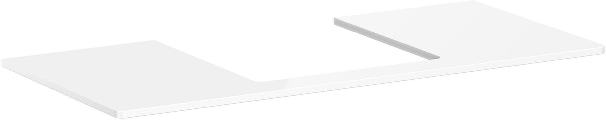 HANSGROHE Xelu Q Konsole 1180 mm mit mittigem Ausschnitt in Weiß Hochglanz