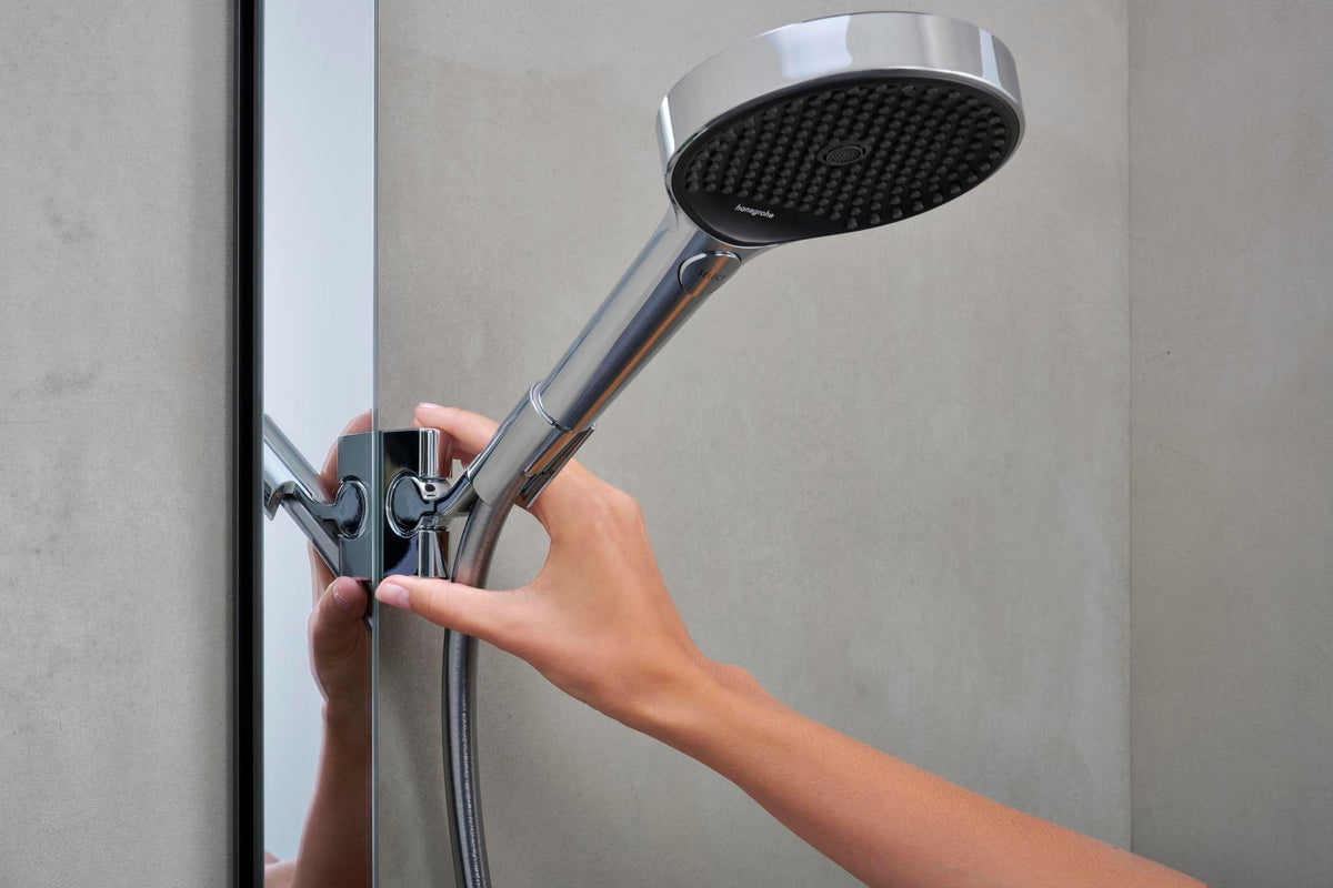 Hansgrohe Rainfinity 350 Showerpipe mit Kopfbrause 360 mm – Chrom, Thermostat, PowderRain
