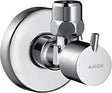 AXOR Eckventil S chrom – G 1/2 x G 3/8, selbstdichtend, mit Rosette