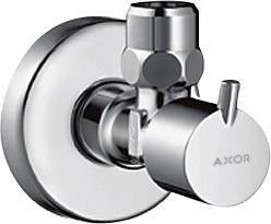 AXOR Eckventil S chrom – G 1/2 x G 3/8, selbstdichtend, mit Rosette