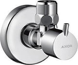 AXOR Eckventil S chrom – G 1/2 x G 3/8, selbstdichtend, mit Rosette
