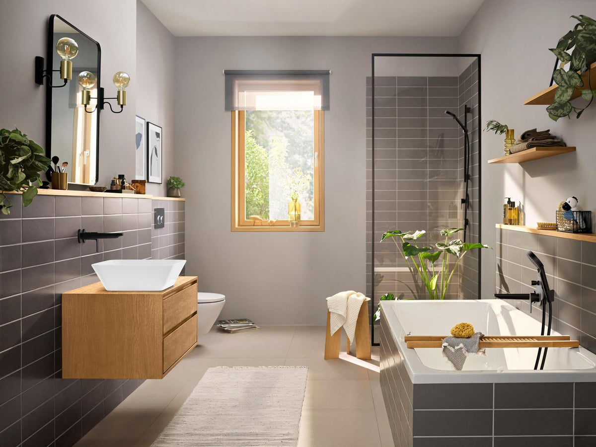 HANSGROHE Rebris E 2-Loch Einhebel-Waschtischmischer Unterputz, chrom, Wandmontage