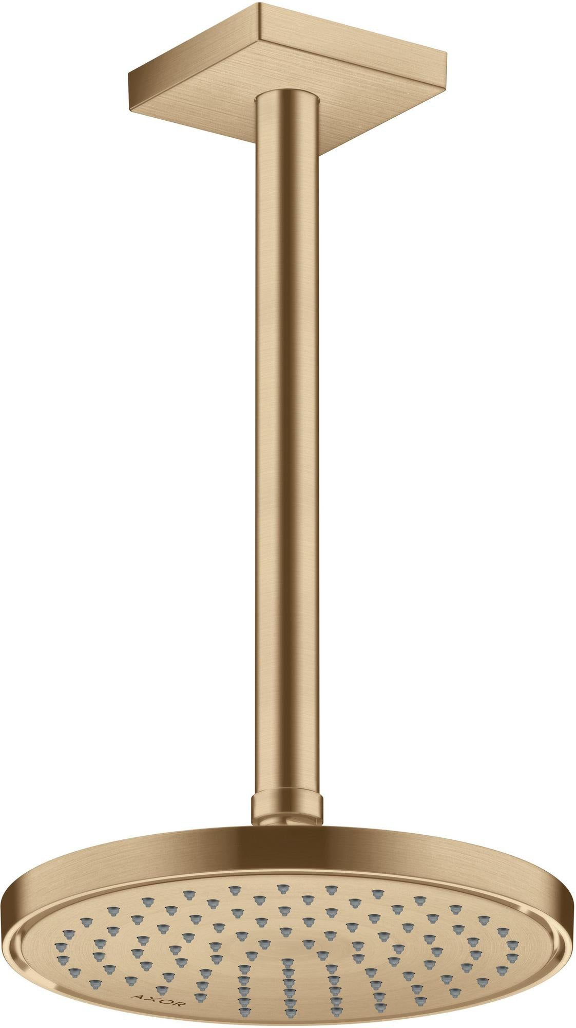 AXOR Decken-Anschlussstück 300 mm DN 15 eckig brushed brass