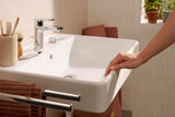 Hansgrohe Xanuia Q Waschtisch 600x480 mm weiß ohne Hahnloch mit Überlauf