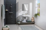 HANSGROHE RainDrain Compact Duschrinne 1200 mm Komplettset – Edelstahl, flache Installation, DN 40