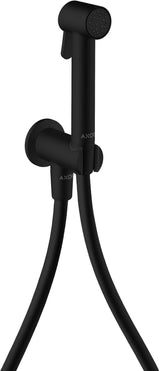 AXOR Bidette Handbrause rund für Kaltwasser mit Brausehalter und 1250 mm Schlauch – 1 Strahlart, schwarz