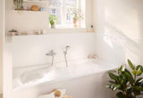 HANSGROHE Rebris S Einhebel-Wannenmischer Aufputz Chrom – Wandmontage, 2 Verbraucher, Temperaturbegrenzung