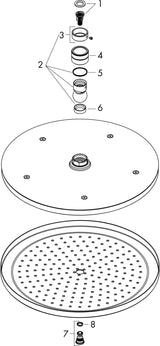 Hansgrohe HG Kopfbrause Croma 280 Air 1Jet DN15 Chrom – 280 mm, RainAir, Decken-/Wandmontage