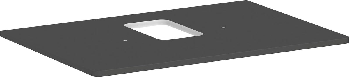 HANSGROHE Xelu Q Konsole 780x550 mm mit mittigem Ausschnitt und Hahnloch in Weiß Hochglanz