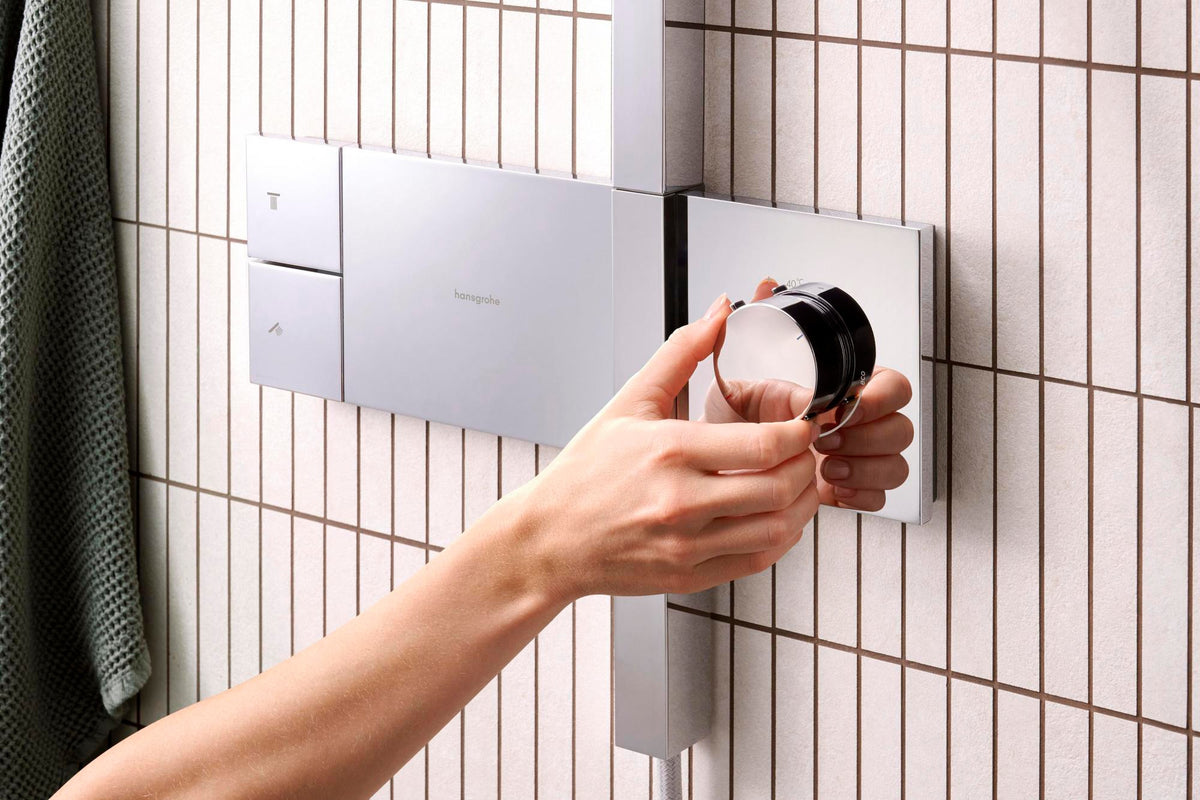 HANSGROHE Raindance Alive S 300 1jet Duschsystem mit Thermostat ShowerSelect Comfort E – Schwarz