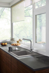 HANSGROHE Einbauspüle S51 450 SilicaTec graphitschwarz 1 Becken 60 cm Unterschrank