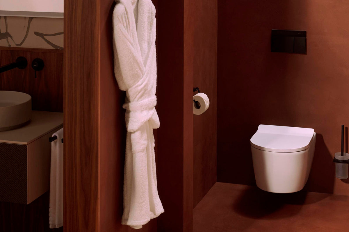 HANSGROHE AddStoris Papierrollenhalter ohne Deckel – Chrom, Wandmontage, verdeckte Befestigung