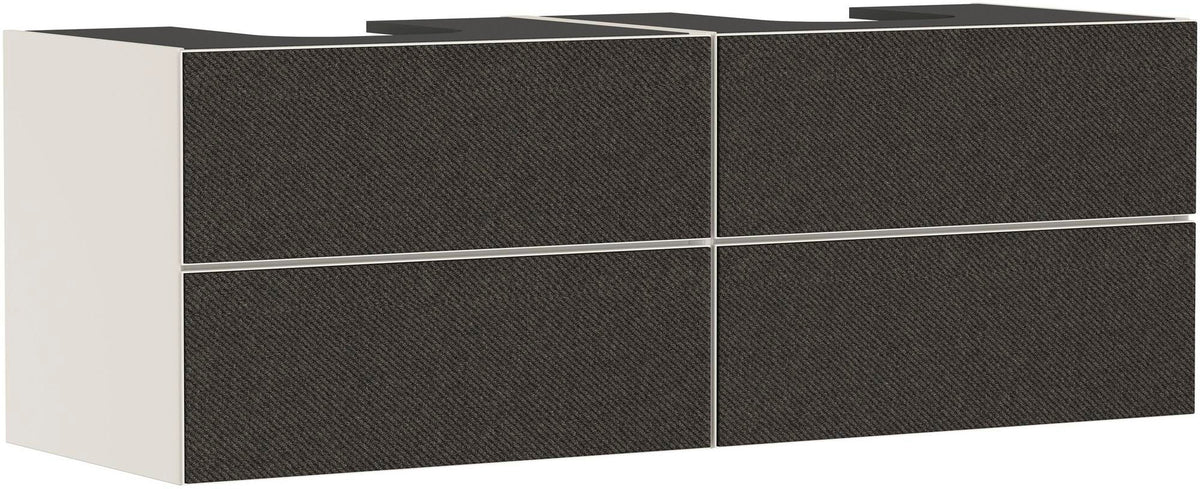 HANSGROHE Waschtischunterschrank Xevolos E 1570 mm mattweiß/eiche dunkel mit PushOpen und SoftClose