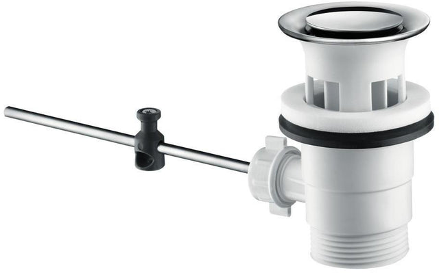 Hansgrohe Ablaufventil Kunststoff mit Überlauf und Blende – Ersatzteil für Waschbecken