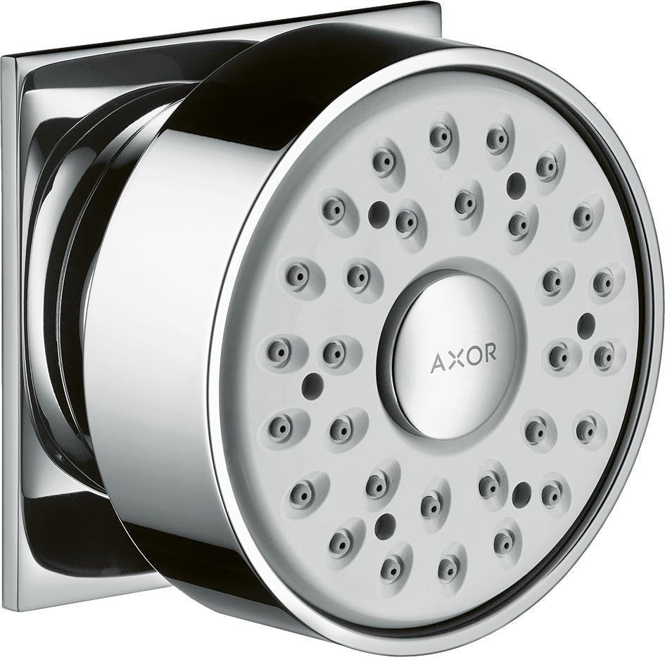 AXOR Seitenbrause DN 15 eckige Rosette Chrom – 1jet Rain Strahl, im Winkel verstellbar