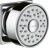AXOR Seitenbrause DN 15 eckige Rosette Chrom – 1jet Rain Strahl, im Winkel verstellbar