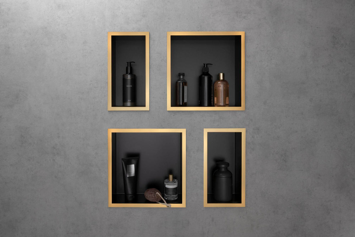 HANSGROHE XtraStoris Individual Wandnische 300x150x100 mm brushed bronze Designrahmen