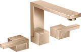 AXOR Edge 3-Loch Waschtischarmatur Diamantschliff Chrom – 130 ComfortZone, Push-Open