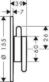 AXOR One Unterputz-Mischer für 2 Verbraucher – Chrom, thermostatische Steuerung, iBox universal 2
