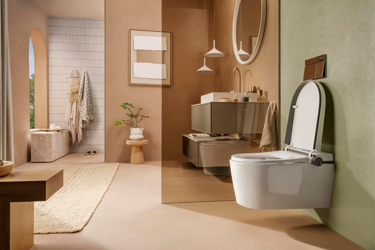 Hansgrohe iFrame Element E Betätigungsplatte mit 2-Mengen-Spülung, Metall, gebürstet
