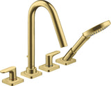 AXOR CITTERIO M 4-Loch Fliesenrandarmatur DN 15 mit Hebelgriffen und Rosetten in Chrom