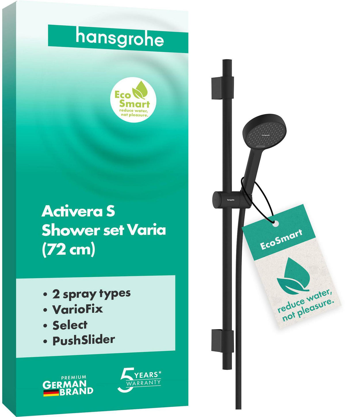 HANSGROHE Activera Select S 95 Brauseset 2jet EcoSmart mit Brausestange Typ 72 Chrom