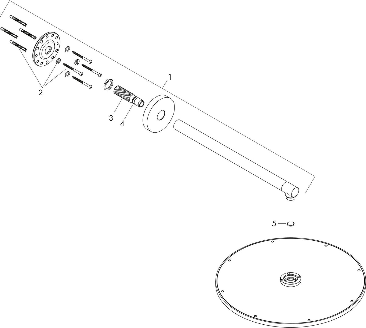 Hansgrohe HG Kopfbrause SHOWERSOLUTIONS 350 1jet chr – 350 mm PowderRain Strahl