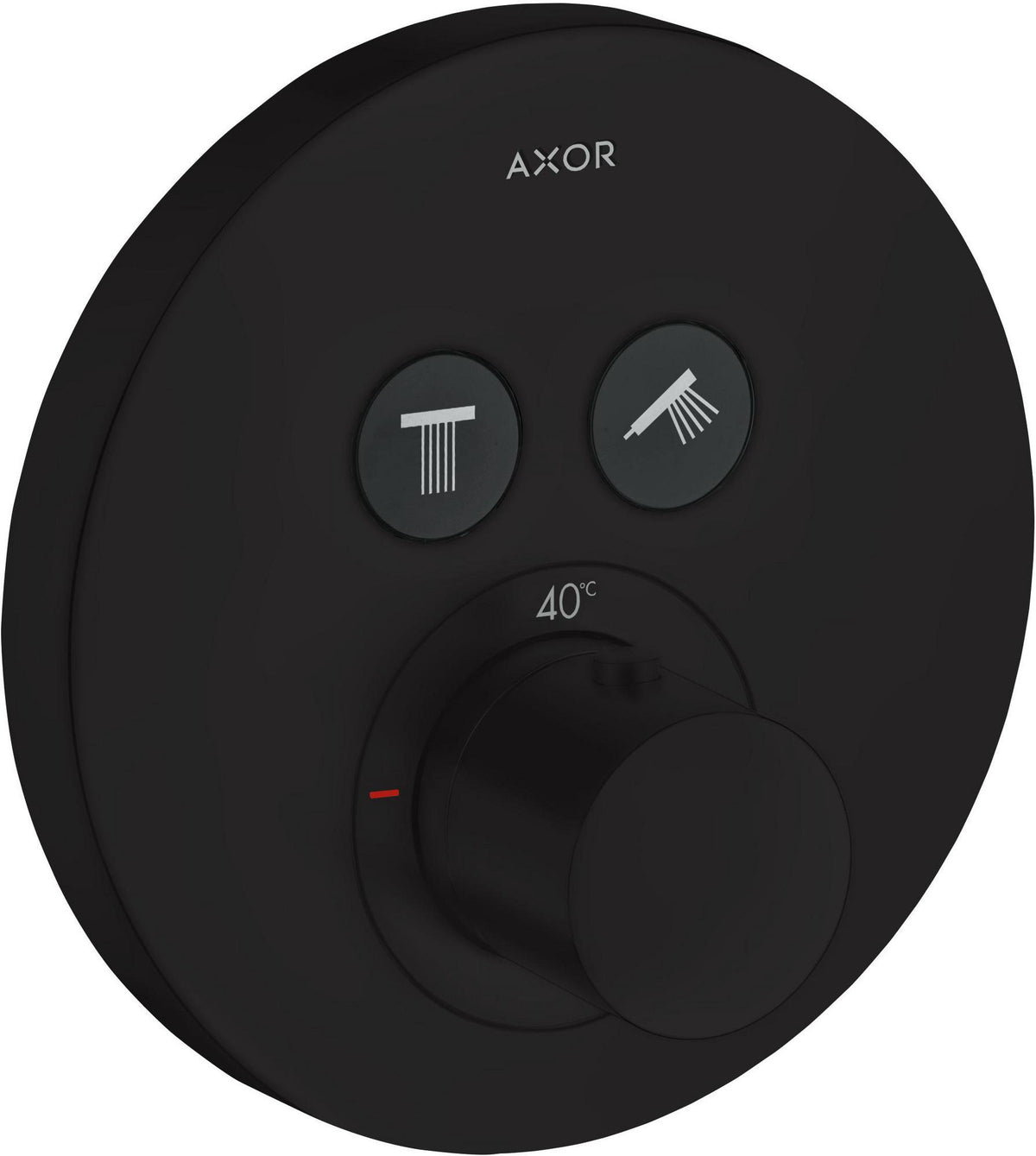 AXOR ShowerSelect UP Fertigset 2 Verbraucher Thermostat softcube mattschwarz