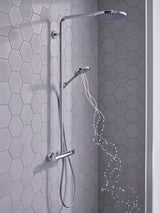 HANSGROHE Raindance Select S Showerpipe mit Thermostat Ecostat Comfort – 240 mm Kopfbrause, Chrom