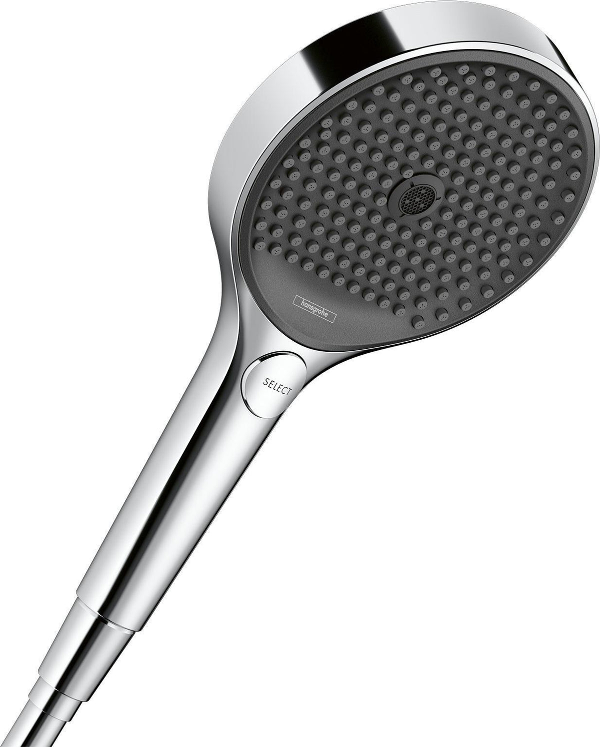 HANSGROHE HG Handbrause Rainfinity 130 3jet Chrom – 3 Strahlarten, QuickClean, Select-Taste