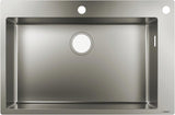 HANSGROHE Einbauspüle S712-F660 Edelstahl 660 x 400 mm mit Überlauf